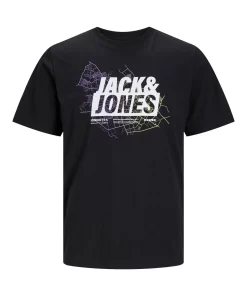 jackjones plussizeprintedt shirt black