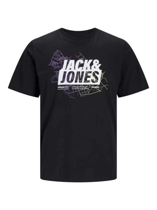 jackjones plussizeprintedt shirt black