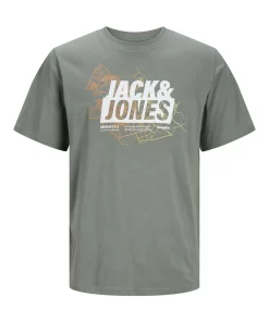 jackjones plussizeprintedt shirt green