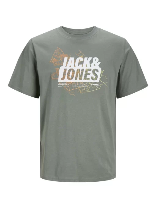 jackjones plussizeprintedt shirt green