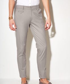 chinos παντελόνι με ανάγλυφη πλέξη 600903 Grey