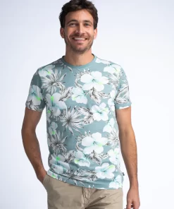 t shirt floral Tsr6555179 Aqua Grey (2)