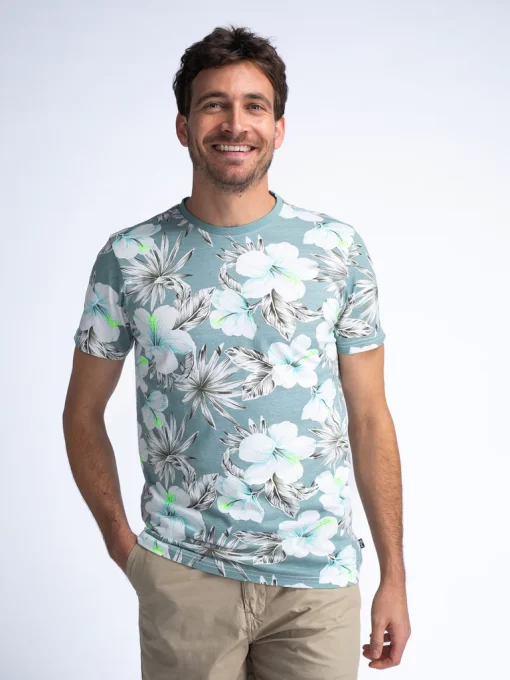 t shirt floral Tsr6555179 Aqua Grey (2)