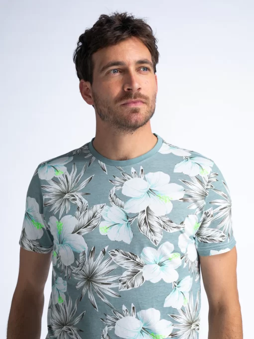 t shirt floral Tsr6555179 Aqua Grey (3)