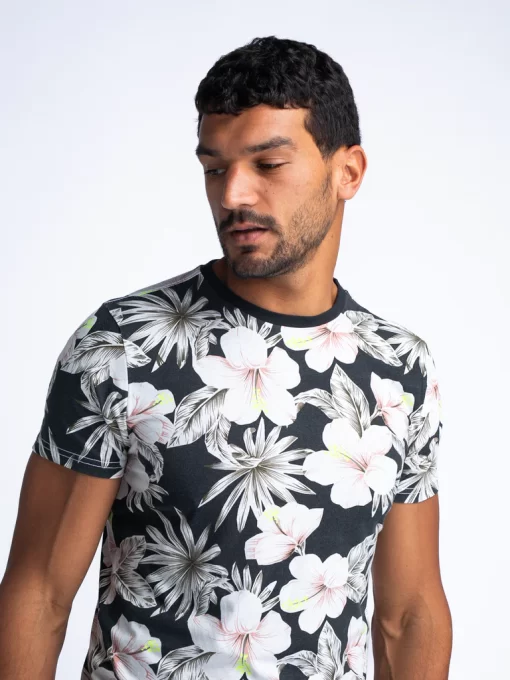 t shirt floral Tsr6559108 Anthracite (2)