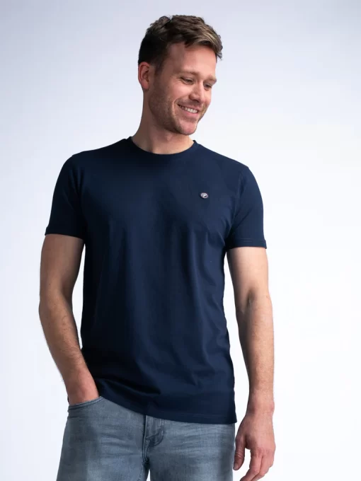 t shirt με λαιμόκοψη Tsr0025178 Navy (3)