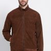 Ανδρικό δερμάτινο suede jacket MRM008 261 01 Brown