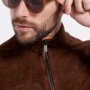 Ανδρικό δερμάτινο suede jacket MRM008 261 01 Brown (3)