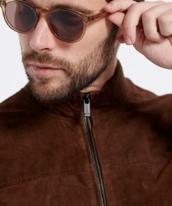 Ανδρικό δερμάτινο suede jacket MRM008 261 01 Brown (3)