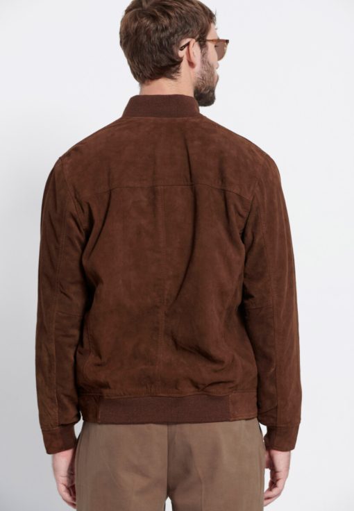 Ανδρικό δερμάτινο suede jacket MRM008 261 01 Brown (5)