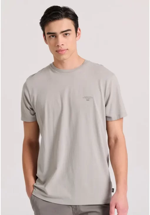 Essential t shirt με λαιμόκοψη FBM009 001 04 Grey