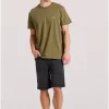 Essential t shirt με λαιμόκοψη FBM009 001 04 Khaki (2)