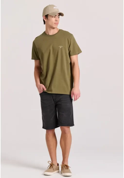 Essential t shirt με λαιμόκοψη FBM009 001 04 Khaki (2)