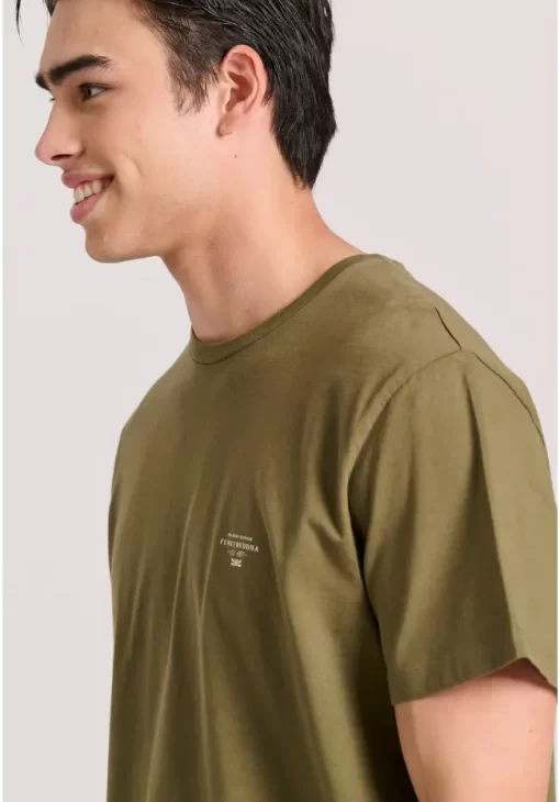 Essential t shirt με λαιμόκοψη FBM009 001 04 Khaki (3)