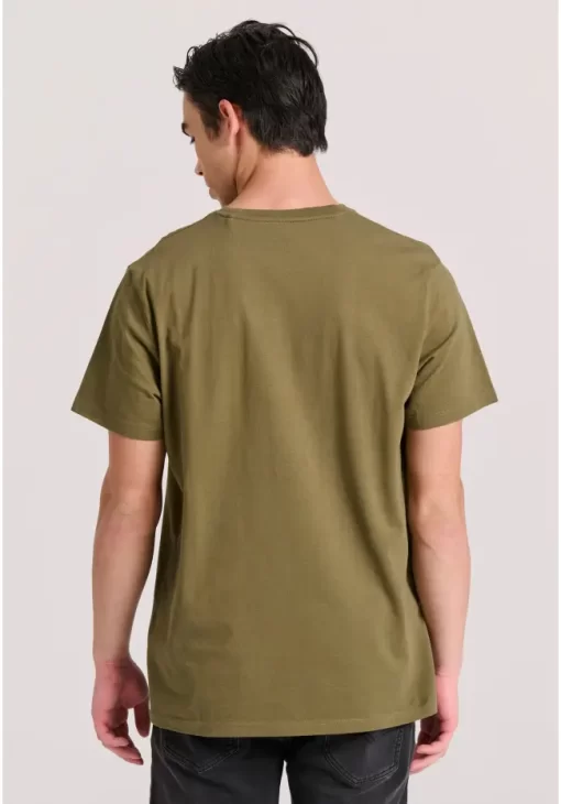 Essential t shirt με λαιμόκοψη FBM009 001 04 Khaki (4)