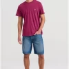 Essential t shirt με λαιμόκοψη FBM009 001 04 LT Aubergine (2)