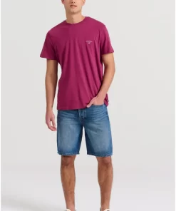 Essential t shirt με λαιμόκοψη FBM009 001 04 LT Aubergine (2)