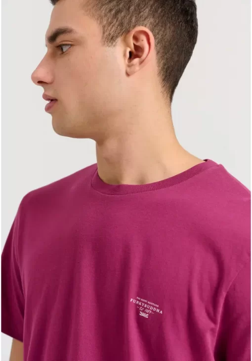 Essential t shirt με λαιμόκοψη FBM009 001 04 LT Aubergine (3)