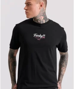 Relaxed fit t shirt με surf τύπωμα στην πλάτη FBM009 035 04 Black (3)