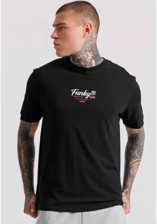 Relaxed fit t shirt με surf τύπωμα στην πλάτη FBM009 035 04 Black (3)