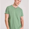 T shirt με λαιμό henley και raw cuts FBM009 004 04 D.K Ivy