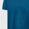 T shirt με λαιμό henley και raw cuts FBM009 004 04 Deep Teal