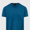 T shirt με λαιμό henley και raw cuts FBM009 004 04 Deep Teal 510x730