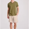 T shirt με λαιμό henley και raw cuts FBM009 004 04 Khaki (2)