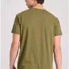 T shirt με λαιμό henley και raw cuts FBM009 004 04 Khaki (4)