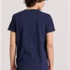 T shirt με λαιμό henley και raw cuts FBM009 004 04 Navy (4)