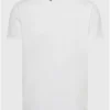 T shirt με λαιμό henley και raw cuts FBM009 004 04 White