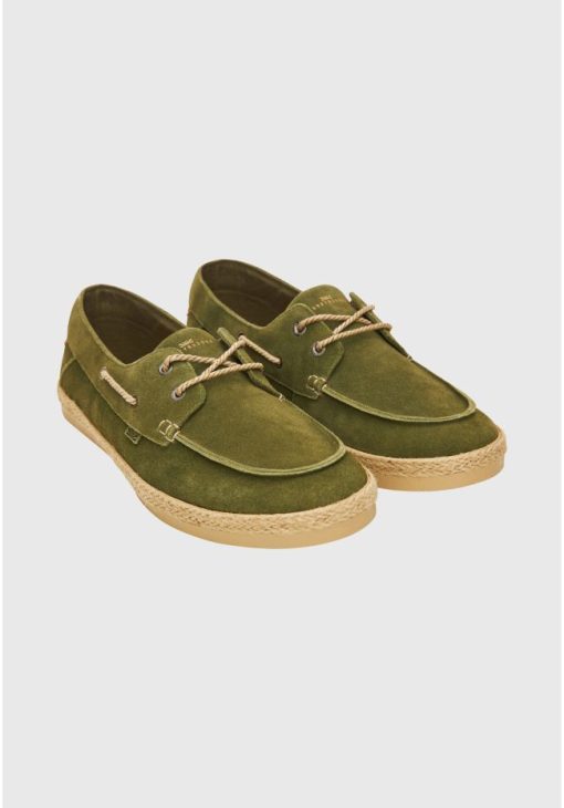 Ανδρικά suede boat shoes FBM009 035 08 Khaki