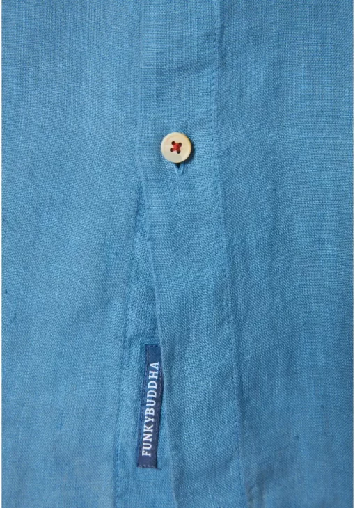 Μακρυμάνικο λινό πουκάμισο FBM009 001 05 China Blue (2)