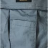 Loose tapered fit cargo παντελόνι σε ζακάρ ύφανση FBM009 037 02 Stormy Blue (3)