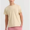 T shirt με embossed τύπωμα στο στήθος FBM009 026 04 Cream