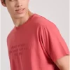 T shirt με embossed τύπωμα στο στήθος FBM009 026 04 Earth Red (3)