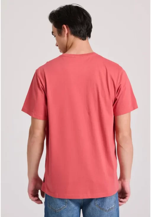 T shirt με embossed τύπωμα στο στήθος FBM009 026 04 Earth Red (4)