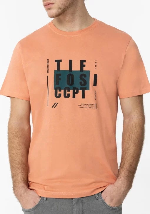 t shirt με στάμπα 10054348414 D.K Orange (3)