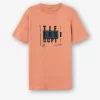 t shirt με στάμπα 10054348414 D.K Orange (4)