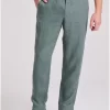 λινό casual chino παντελόνι FBM009 011 02 Forest Green