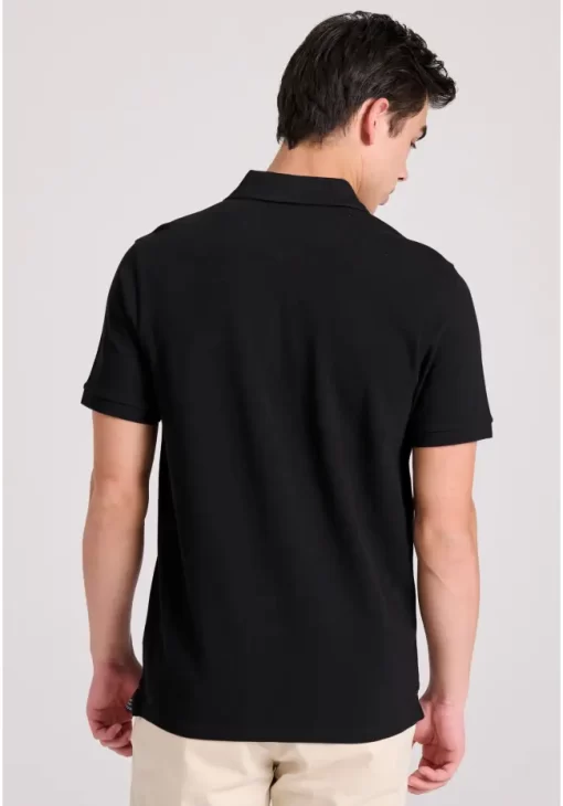 μπλούζα polo από βαμβάκι πικέ FBM009 001 11 Black