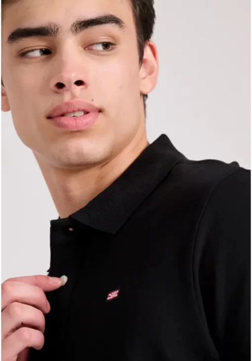 μπλούζα polo από βαμβάκι πικέ FBM009 001 11 Black (2)