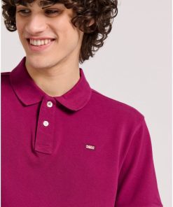 μπλούζα polo από βαμβάκι πικέ FBM009 001 11 Magenta Purple (2)