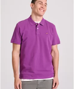 μπλούζα polo από βαμβάκι πικέ FBM009 001 11 Sunset Purple (3)