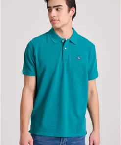 μπλούζα polo από βαμβάκι πικέ FBM009 001 11 Teal