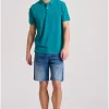 μπλούζα polo από βαμβάκι πικέ FBM009 001 11 Teal (2)