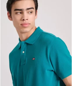 μπλούζα polo από βαμβάκι πικέ FBM009 001 11 Teal (3)