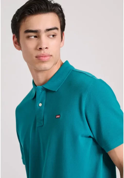 μπλούζα polo από βαμβάκι πικέ FBM009 001 11 Teal (3)