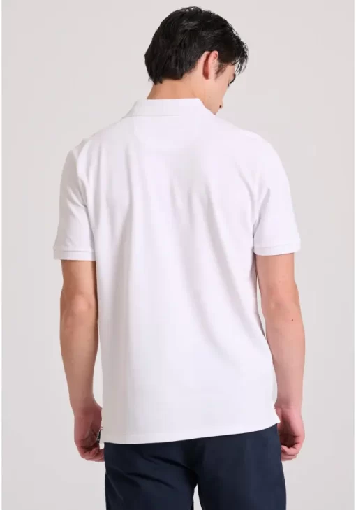 μπλούζα polo από βαμβάκι πικέ FBM009 001 11 White