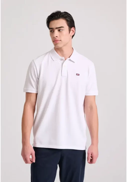 μπλούζα polo από βαμβάκι πικέ FBM009 001 11 White (3)